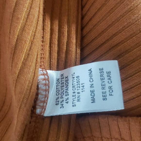 CT895 Culture Code Ribbed Long Sleeve Fitted Blouse L - Picture 5 of 6